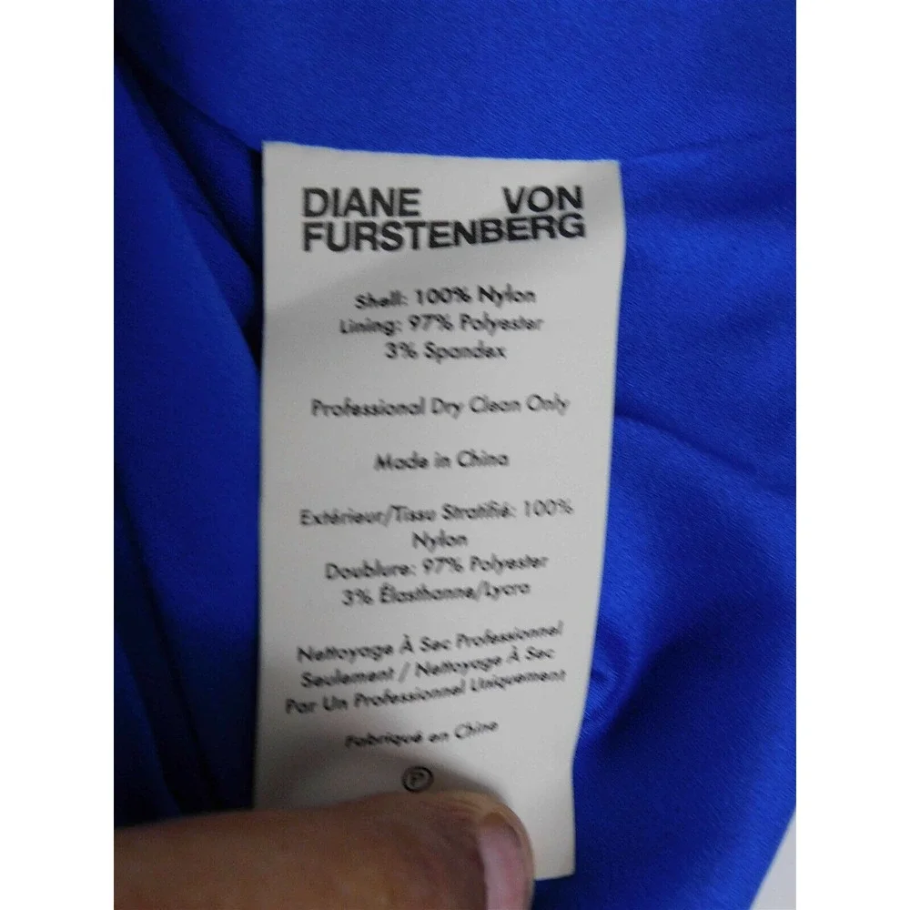 New Diane Von Furstenberg Ainsley‎ Lace Bright Blue Dress sz 6 $498